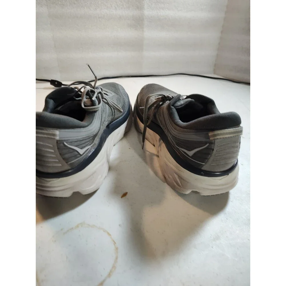 Hoka One One Bondi 7 Men’s Size 14 2E Running Shoes Sneakers Gray Low Top (876)